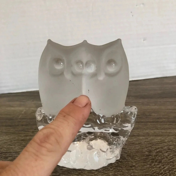 Vintage Reijmyre Sweden Owl Paperweight - Picture 7 of 10
